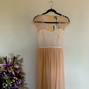 ASOS Lace back midi dress.